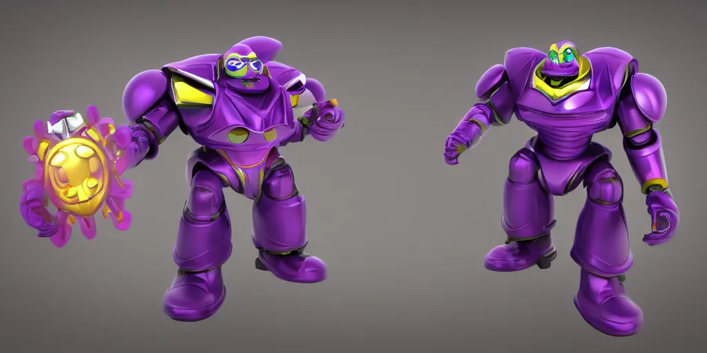 Image similar to emperor zurg, 3 d render