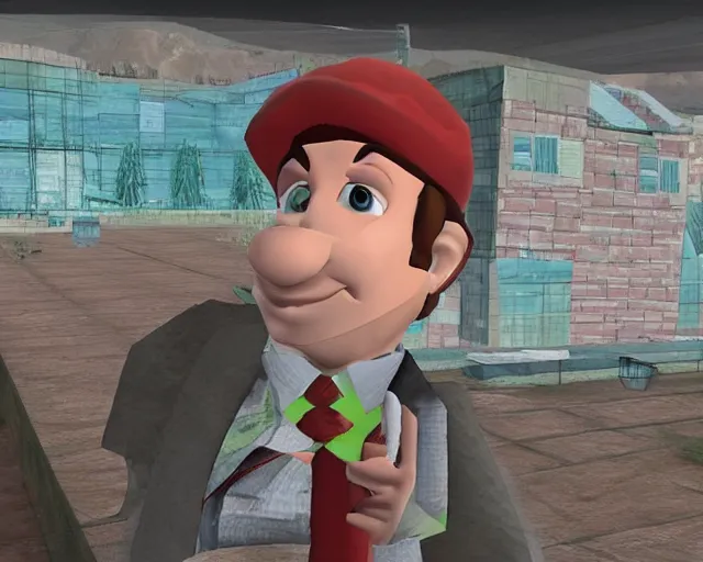 Image similar to saul goodman in mario 64 full screenshot