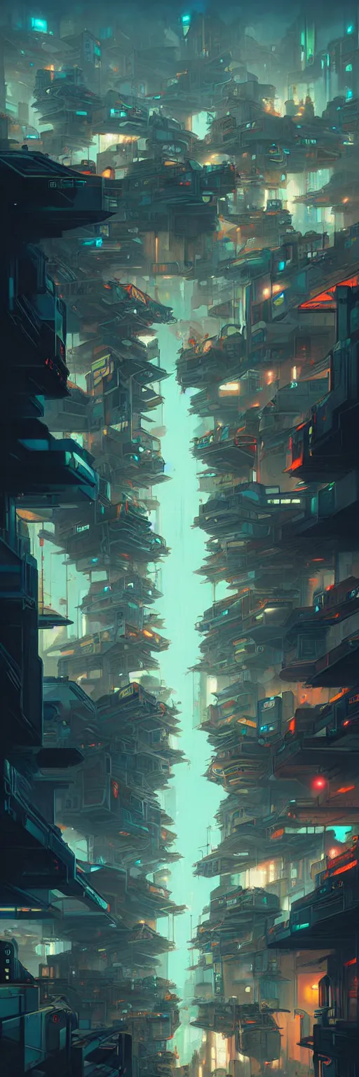 Prompt: cyberpunk favelas, by peter mohrbacher