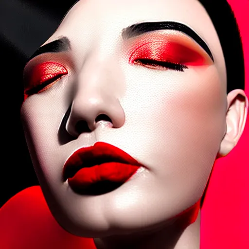 Red and black makeup :: Behance