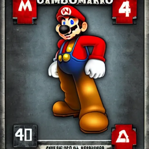 Image similar to super mario in warhammer 4 0 k