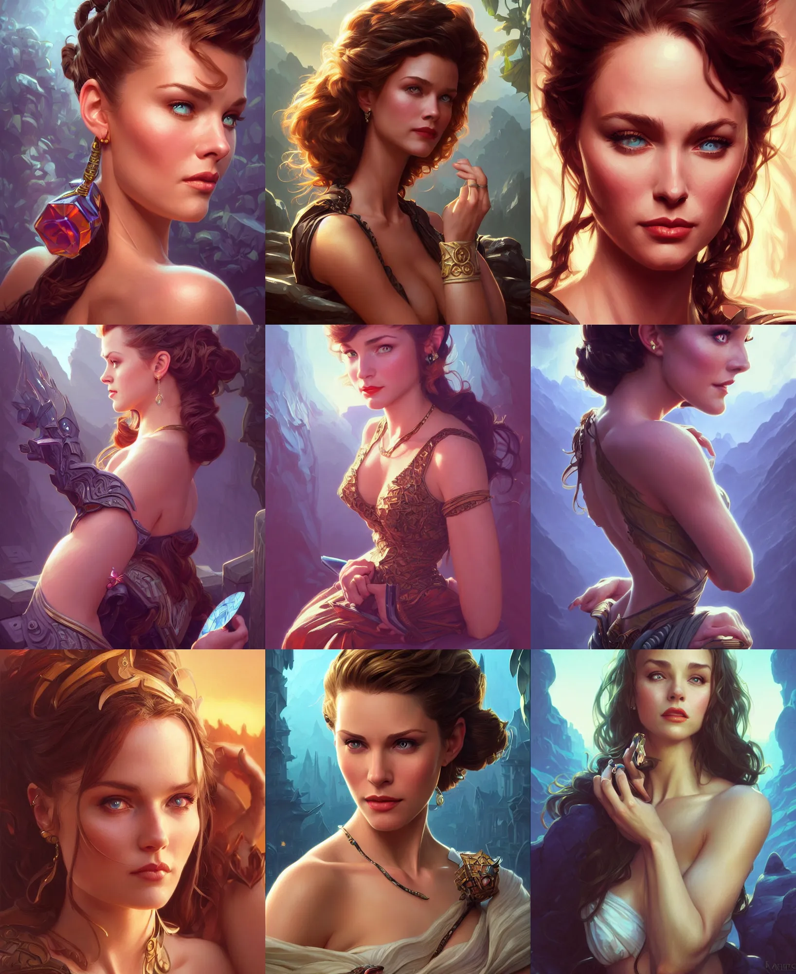 Prompt: photography of hollywood actress from 1 9 9 0 s, deep focus, d & d, fantasy, intricate, elegant, highly detailed, digital painting, artstation, concept art, matte, sharp focus, illustration, hearthstone, art by rhads by artgerm and greg rutkowski and alphonse mucha