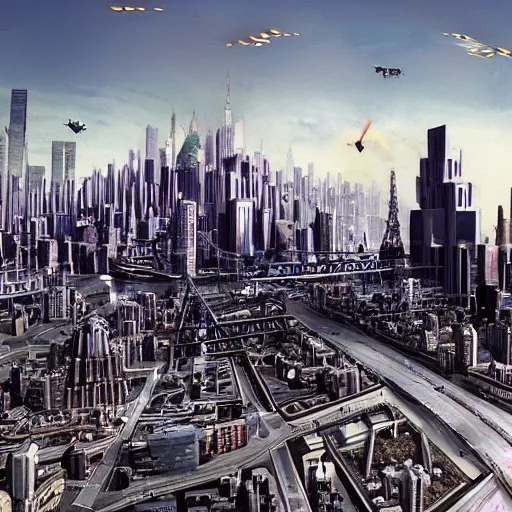 Image similar to new roc city in the year 2 0 0 6, photorealistic