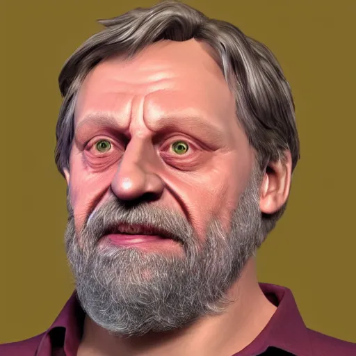 Image similar to Slavoj Zizek as a disney character, 3d render, beautiful lighting, octane render