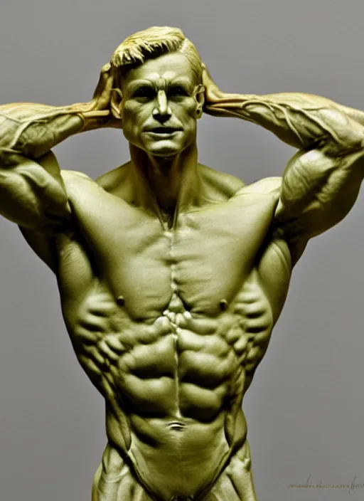 Image similar to anatomy, human, real, realistic, marble, gold, veins, muscle, extremely detailed, marble green, sculpture