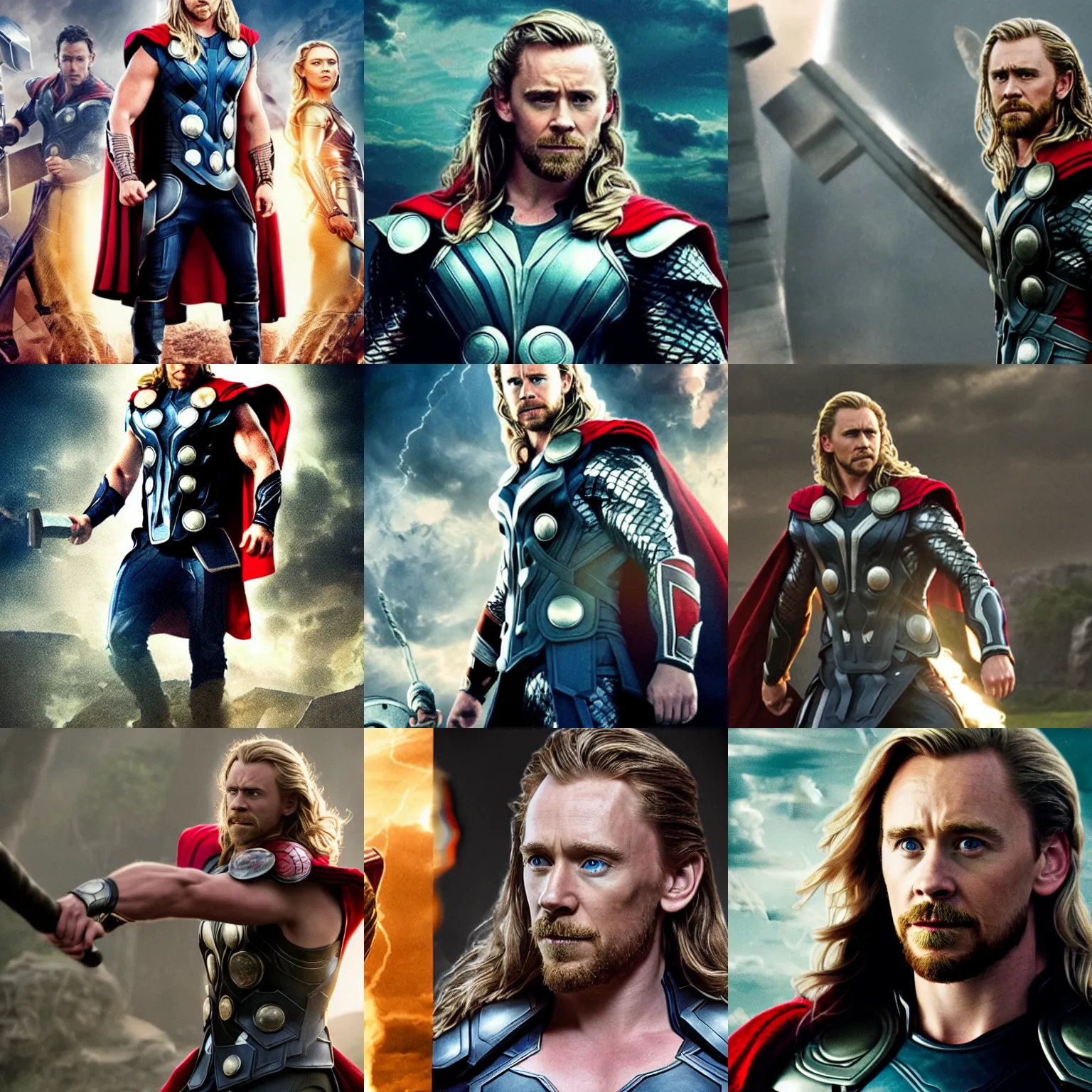 Prompt: Tom Hiddlestone as Thor