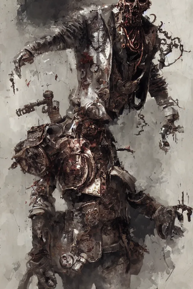 Image similar to steampunk zombie by craig mullins