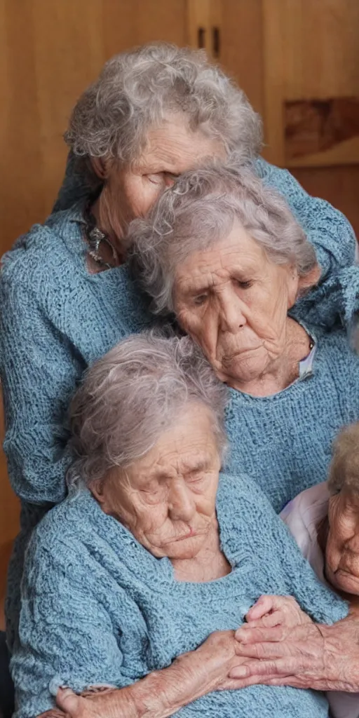 Image similar to sad grandmas in the house