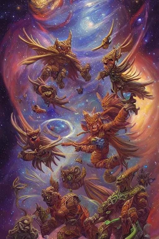 Image similar to beautiful oil painting with high detail of a wise Space ent made of stars from dungeons and dragons by artgerm and R.J. Palmer and wayne reynolds art station