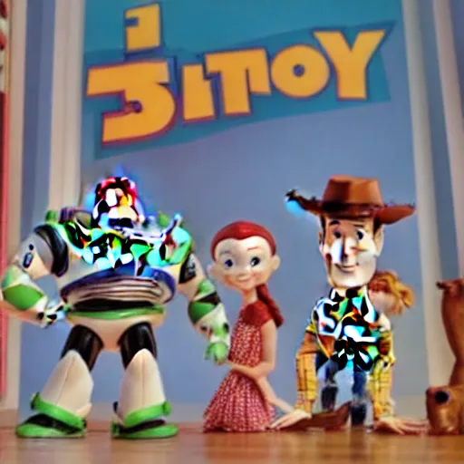 Image similar to toy story storyboard