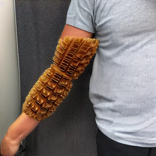 Prompt: arm made with honeycomb