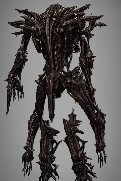 Prompt: demon knight in scifi military obsidian armor exoskeleton but muscular body posing in cosmos, octane render, 4k, hardsurface, scifi, zbrush clay sculpture, Simon Lee, artstation 3D, unreal 4, ue4 ue5, high poly, highly detailed, thorns biomechanical environment with exposed ribs and teeth, horror medical, film grain, film, cinematic, dof, in focus, bokeh