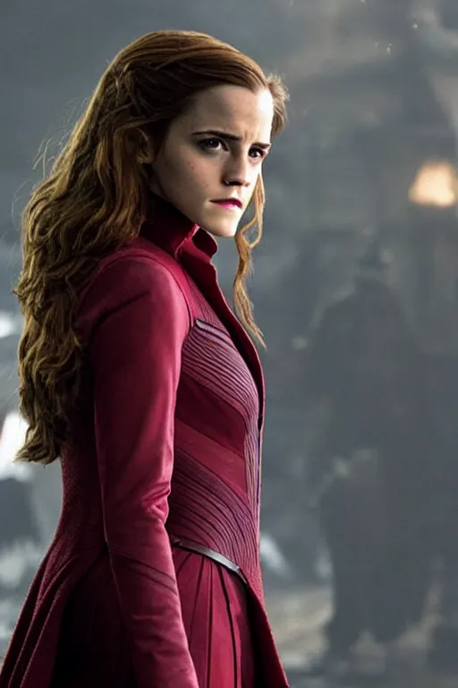 Image similar to Still of Emma Watson as Scarlett Witch