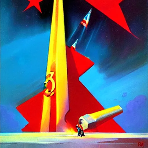 Image similar to hammer and sickle by paul lehr