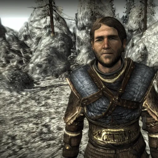 Image similar to George W. Bush in Skyrim