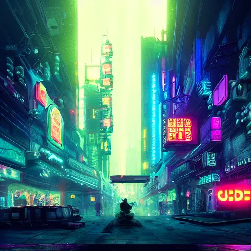 Prompt: Mario in Blade Runner, Cyberpunk, Neon, Realistic -6