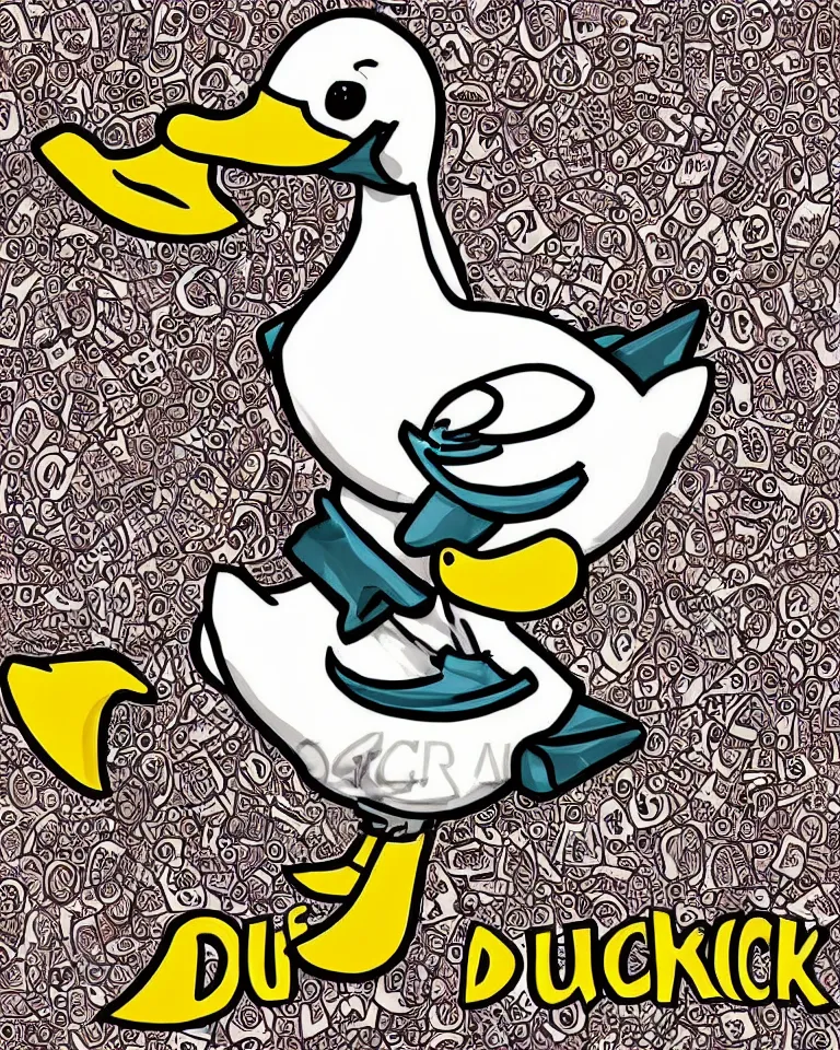 Prompt: a cute duck, art style ben garrison!!!!!!!!!!!!!!!! drawn by ben garrison, iconic, masterpiece, ornate and detailed, cartoon
