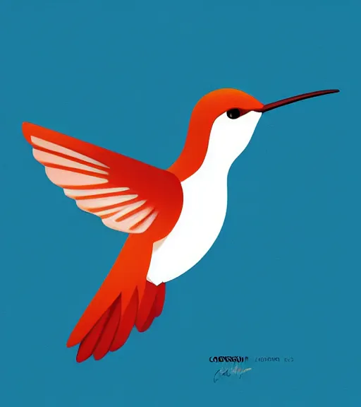 Image similar to icon stylized minimalist hummingbird, loftis, cory behance hd by jesper ejsing, by rhads, makoto shinkai and lois van baarle, ilya kuvshinov, rossdraws global illumination