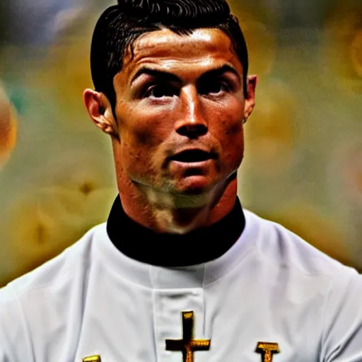 Image similar to cristiano ronaldo as a priest