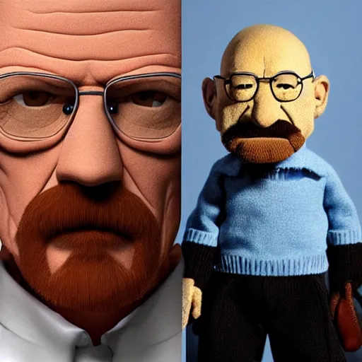 Image similar to walter white as a muppet