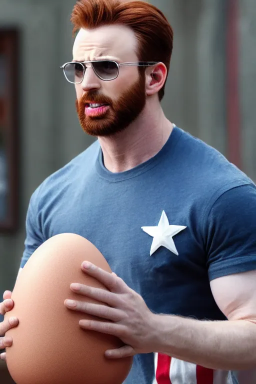 Prompt: chris evans hatches from an egg, very detailed, 8 k