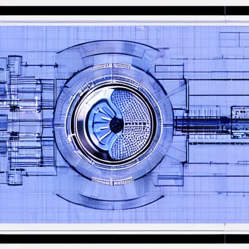 Prompt: blueprints for a fusion reactor