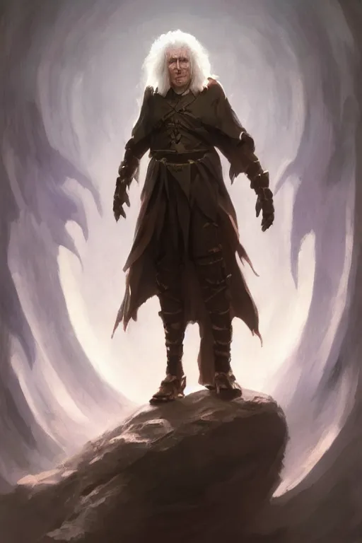 Prompt: An awesome full body portrait painting of Raistlin Majere by Greg Rutkowski, Wizards of the Coast, Magic The Gathering, Craig Mullins, trending on Artstation.