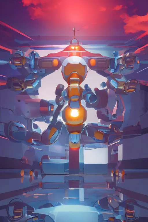 Image similar to metabots medabots medarotto medarot robot minimalist comics, behance hd by jesper ejsing, by rhads, makoto shinkai and lois van baarle, ilya kuvshinov, rossdraws global illumination ray tracing hdr radiating a glowing aura