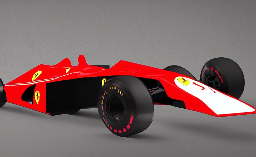 Image similar to retro futuristic ferrari formula 1 car inspired by ferrari 6 4 3, studio lighting,