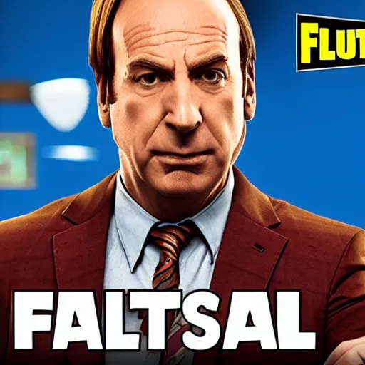 Prompt: Saul Goodman from Better Call Saul streaming Fortnite on Twitch, realistic photo, studio lighting, 4k, - n 5