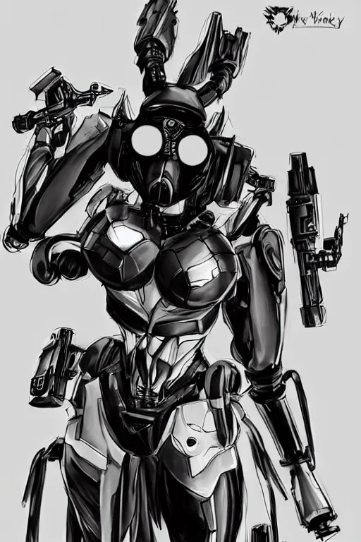 Prompt: full body illustration!! a female transformer with hollow skull eyes, very symmetrical face!! highly detailed, by yoji shinkawa, by kenny carmody, by ryouta otsuka, by hideyuki ashizawa, by marc nagel, by arknect metal gear solid, transformers cinematic universe, deviantart, artstation, pinterest, unreal engine