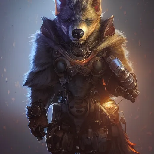 Image similar to a beautiful portrait of a cute cyborg worgen. intricate, epic lighting, cinematic composition, hyper realistic, 8 k resolution, unreal engine 5, by artgerm, tooth wu, dan mumford, beeple, wlop, rossdraws, james jean, marc simonetti, artstation