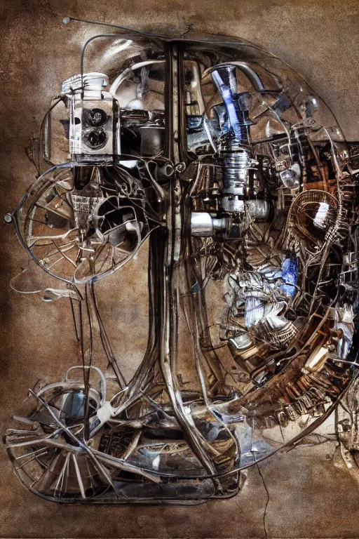 Prompt: A photo of time machine, capacitors and coils inside by Annie Lebovitz and Steve McCurry, grungy, weathered Ultra detailed, hyper realistic, 4k