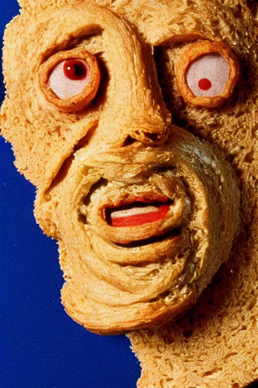 Image similar to film still of steve buscemi made out of bread in the life aquatic, 4 k