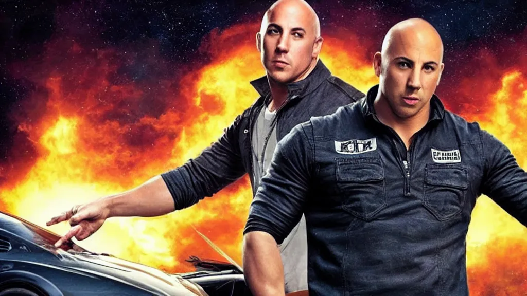 Prompt: Dominic Toretto in space