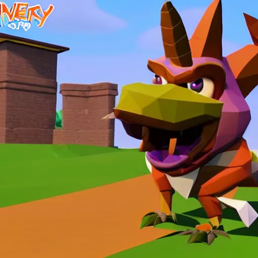 Prompt: steve harvey as a playable character in spyro the dragon playstation 1 low poly model in game screenshot low resolution