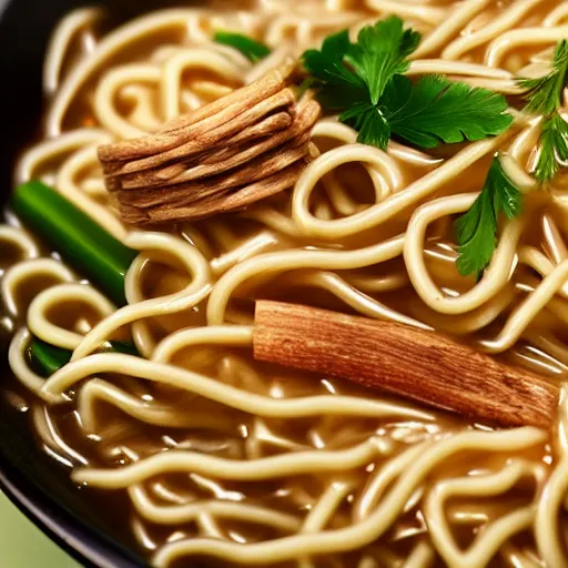 Prompt: delicious bowl of noodles, closeup, high detail