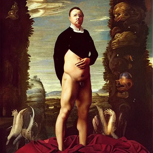 Prompt: that time elon musk reincarnated into another world as an aristocrat, renaissance painting, dark fantasy, HD