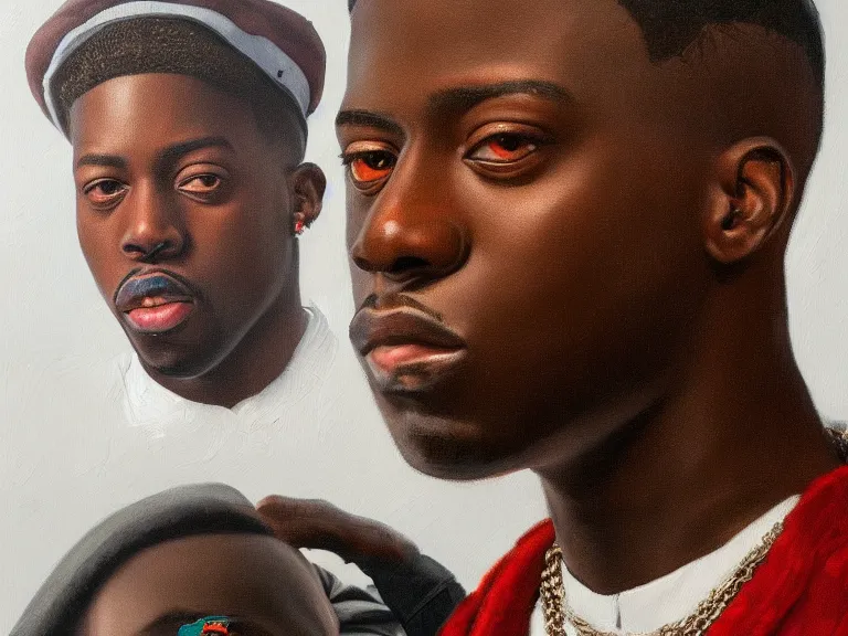 Prompt: a detailed profile oil painting of lil yachty, intricate artwork by caravaggio. Trending on artstation. 8k