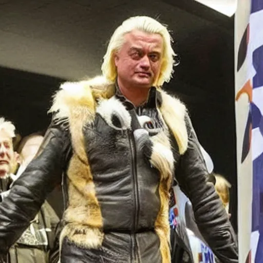 Image similar to geert wilders the barbarian