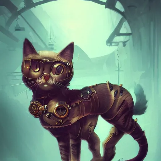 Image similar to cat salem concept art, steampunk, sharp focus, illustration, concept art by tooth wu