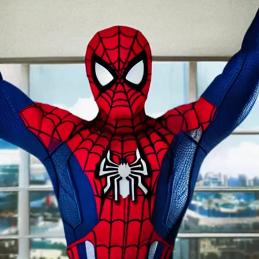 Image similar to captain america with spiderman mask, photo