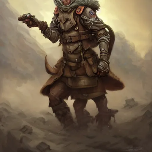 Image similar to anthropomorphic Borzoi wippet Tank Driver, Modern Tank driver outfit, cute and adorable, pretty, beautiful, DnD character art portrait, matte fantasy painting, DeviantArt Artstation, by Jason Felix by Steve Argyle by Tyler Jacobson by Peter Mohrbacher, cinema