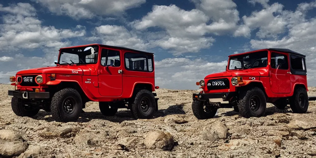 Prompt: “2022 Toyota FJ40, ultra realistic, 4K”