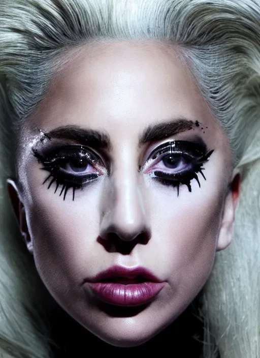 Image similar to lady gaga by nick knight, born this way, born this way album, red weapon 8 k s 3 5, cooke anamorphic / i lenses, highly detailed, cinematic lighting