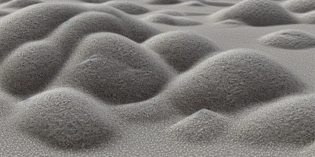 Prompt: pile of sand on a white surface, photorealistic, octane render, unreal engine 5, extreme quality, extremely detailed sand, realistic, realistic lighting, realistic shadows, white background, 100mm lens, trending on digital art station