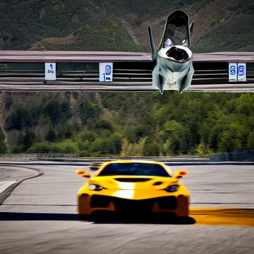 Image similar to a photo of an F22 flying towards the camera, speeding and exiting a tight well-lit highway tunnel, cinematic lighting, long shot angle, centered composition, 1/400 f5 ISO400 11mm lens, 4k