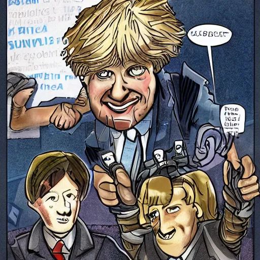 Image similar to boris johnson as a superhero