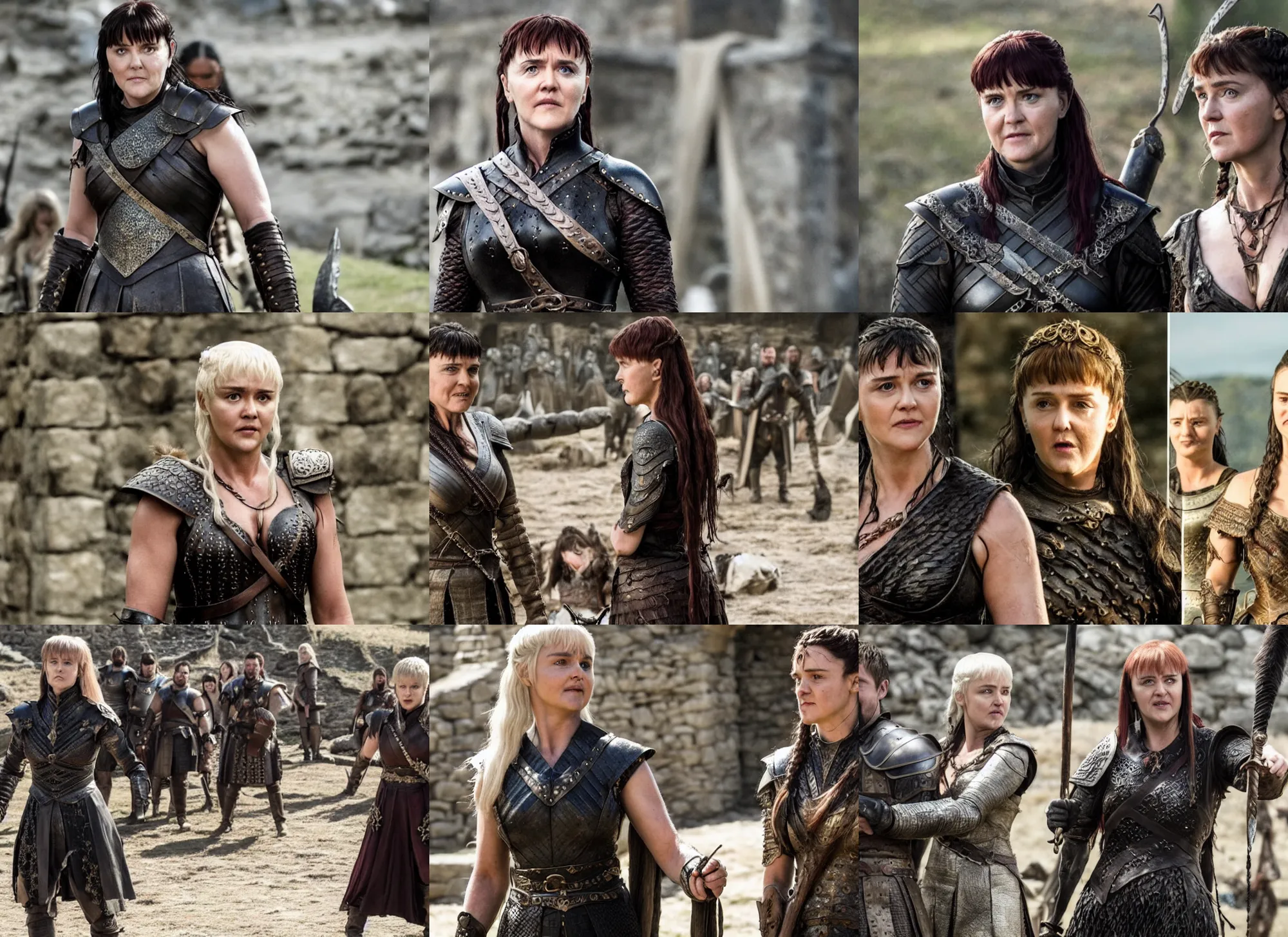 Prompt: xena in game of thrones