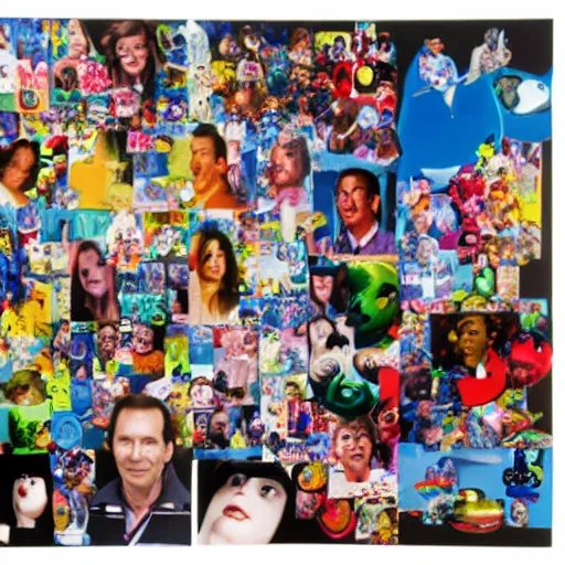 Prompt: collage by jeff koons,